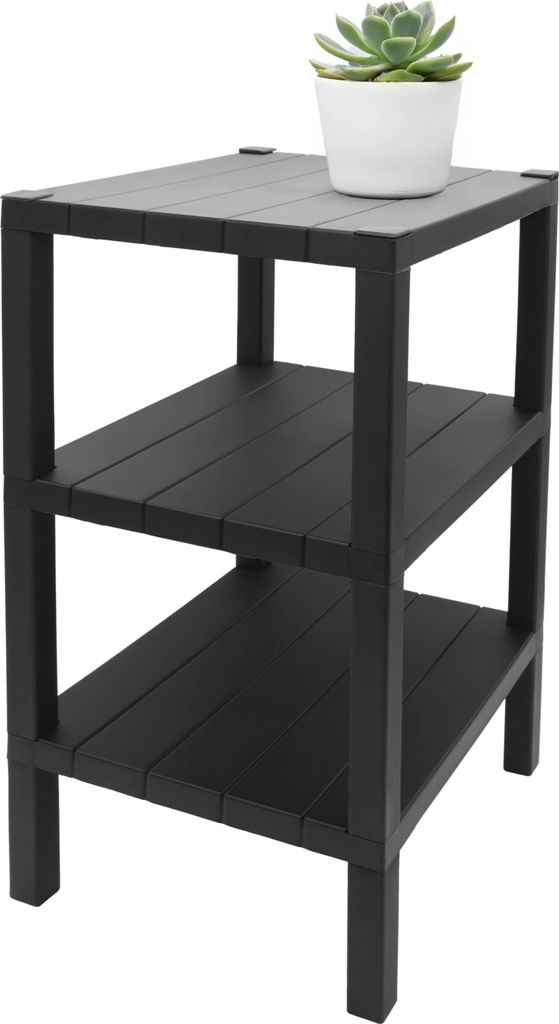 Tavolino grande in plastica color antracite - 72 x 33 cm  - Immagine del prodotto 