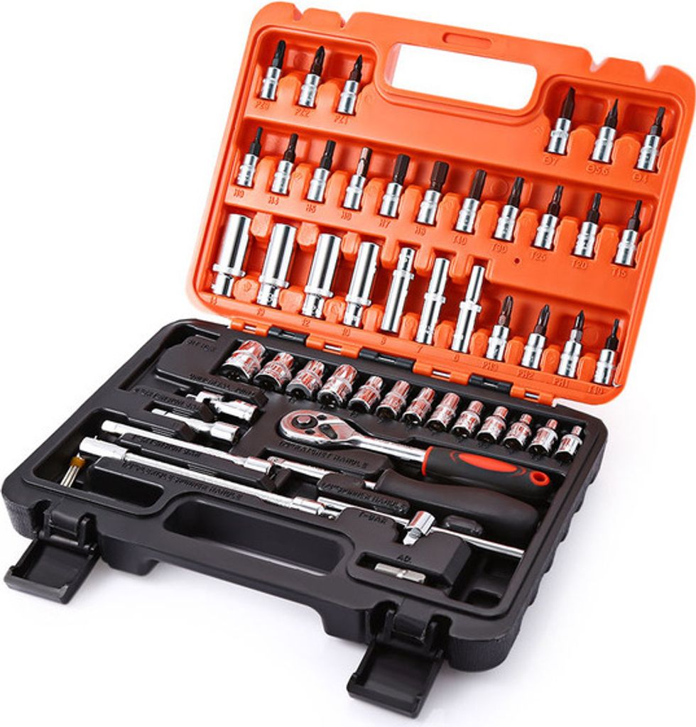 53pcs Drehmomentschlüssel Montage Batch-Kopf Automobil Motorrad Industrielle Anwendung Wartungs-Tool Ratchet Set