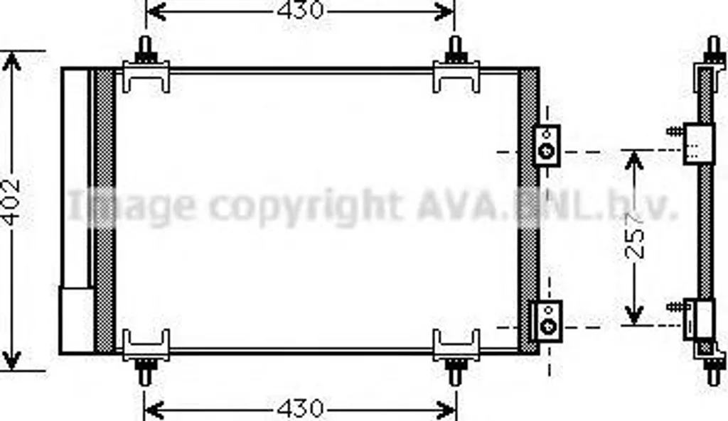 Réparer la clim de Peugeot 308 SW I : Condenseur CNA5283D complet