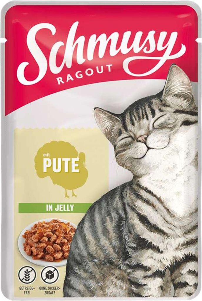 Schmusy - Ragout Pouch 22x100g | Pute in Jelly