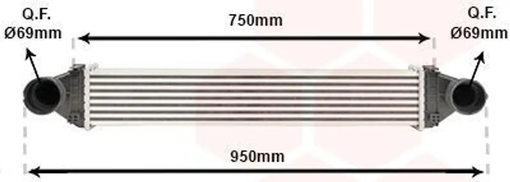 Intercooler VAN WEZEL 30004368 pour Mercedes-Benz Classe A W169 Turbo