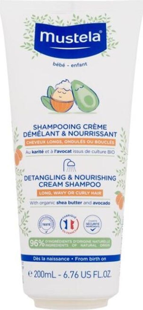 Mustela Bé bé  Entwirrendes & pflegendes Creme-Shampoo Produktbild 