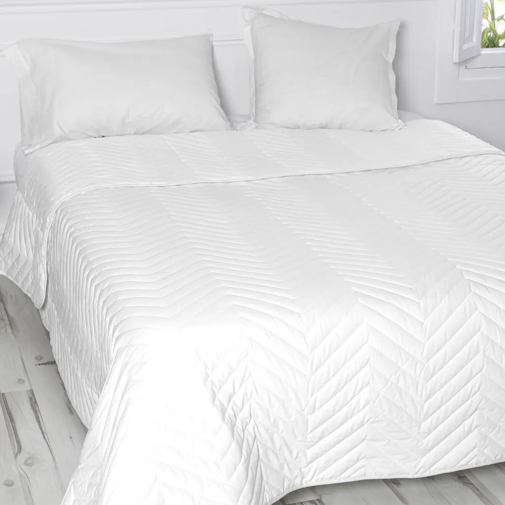 Trapunta HappyFriday Bianco BASIC 180x260 - Ideale per Hotel e B&B - 1