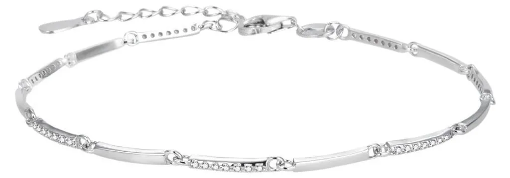 Bracelet en argent Agato avec zircons étincelants modèle Agb75721