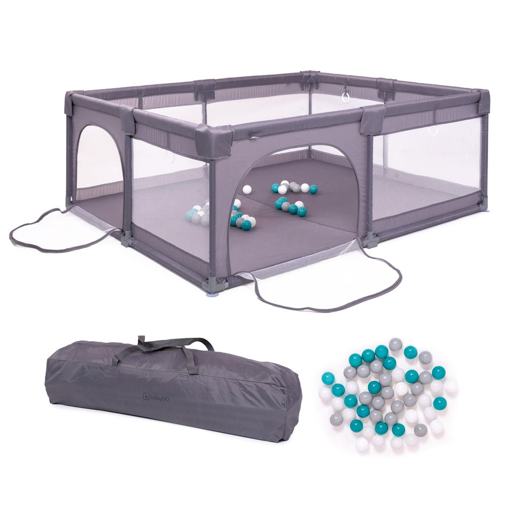 BabyGo Laufstall Playpark, grau Produktbild 