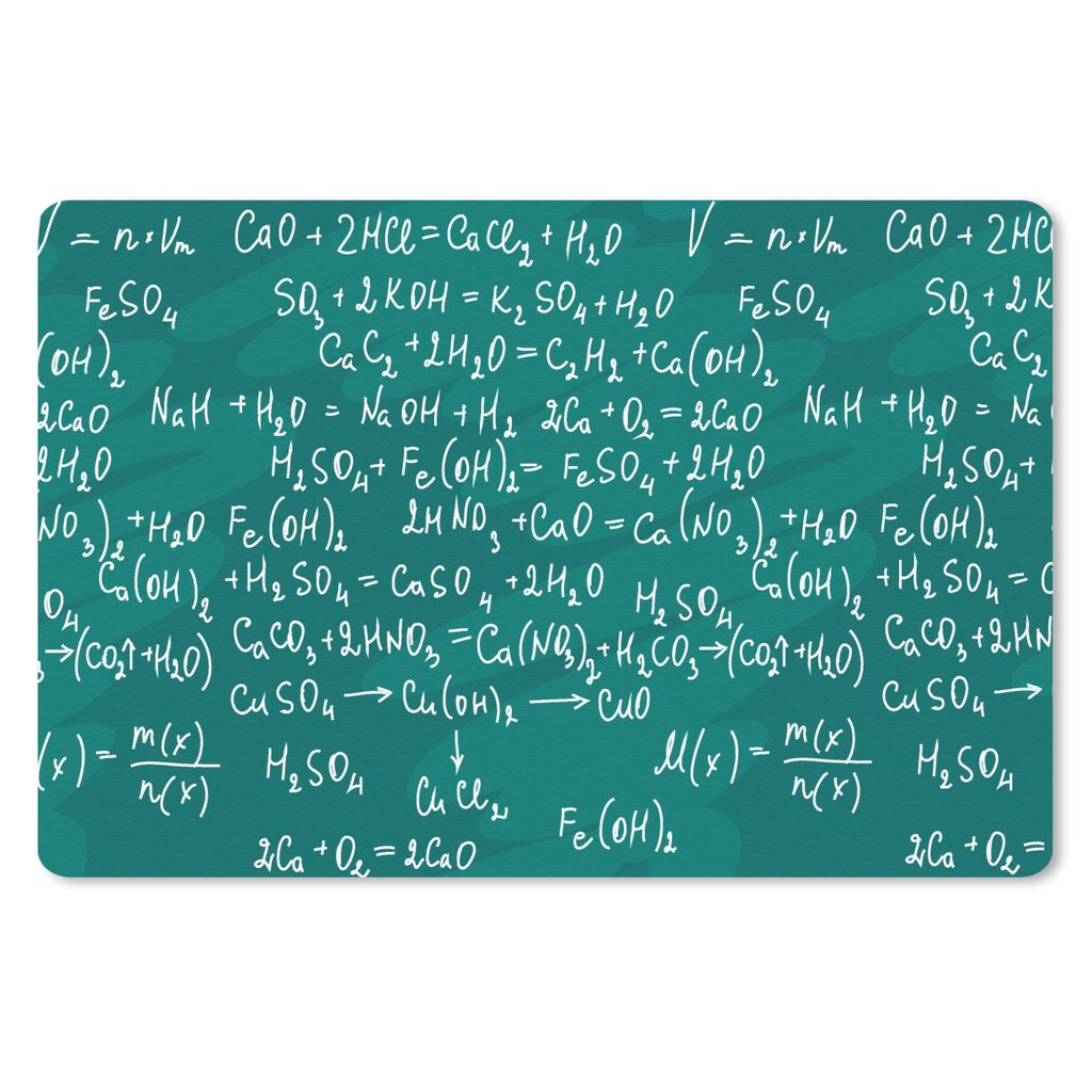 MuchoWow Mauspad Mousepad Chemie - Kreidetafel - Figuren - Muster 27x18 cm - Mousepads - Maus Mat - Pad - Mausunterlage - Büroartikel - Desk Matten