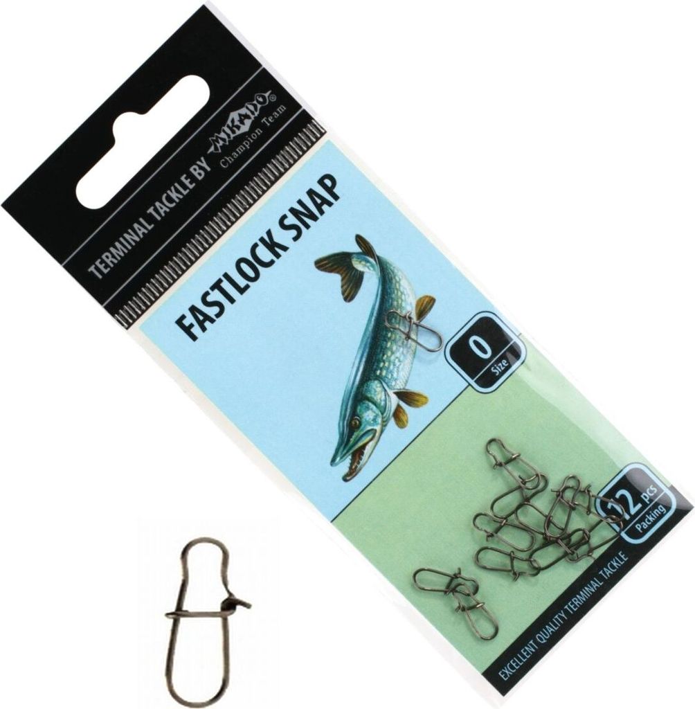 10 Stück Fastlock Snap "MIKADO HX3070" Karabiner Gr. 0 / 12kg