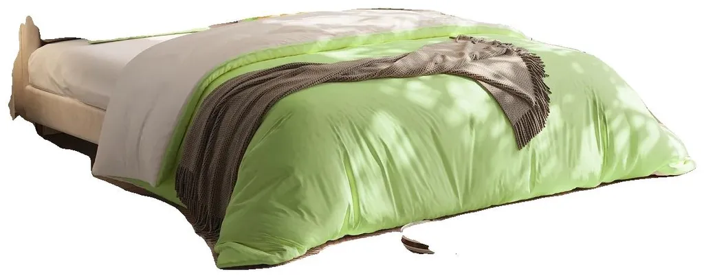 Housse de couette grise 140x200 cm, 100 % polyester sans repassage