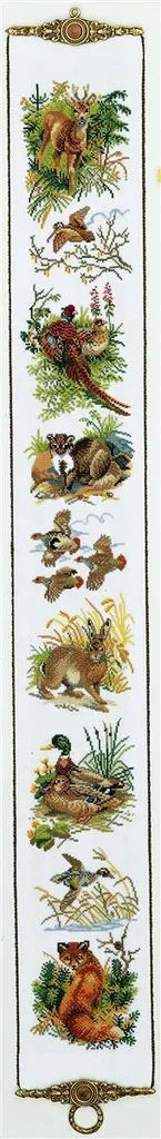 Kit Point de Croix Lin Eva Rosenstand Chasse IV 16x125cm sans Erreur