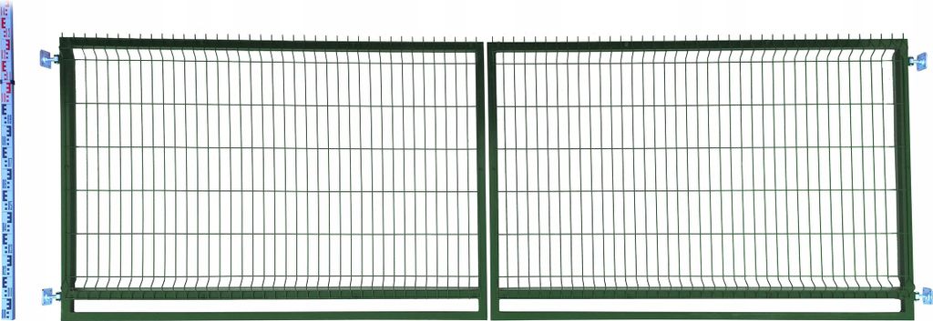 Doppelflügeltor 130 cm grün Einstabmatten 3D RAL6005 zweiflügelig 133 cm zweiflügelige Toranlage Einfahrtstor Doppelstabmatten