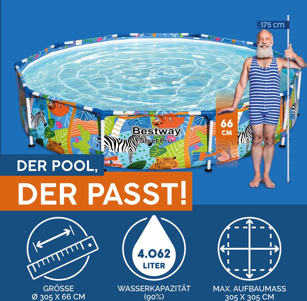 Bestway Pool Steel Pro Rahmen 305×66 cm Produktbild 3