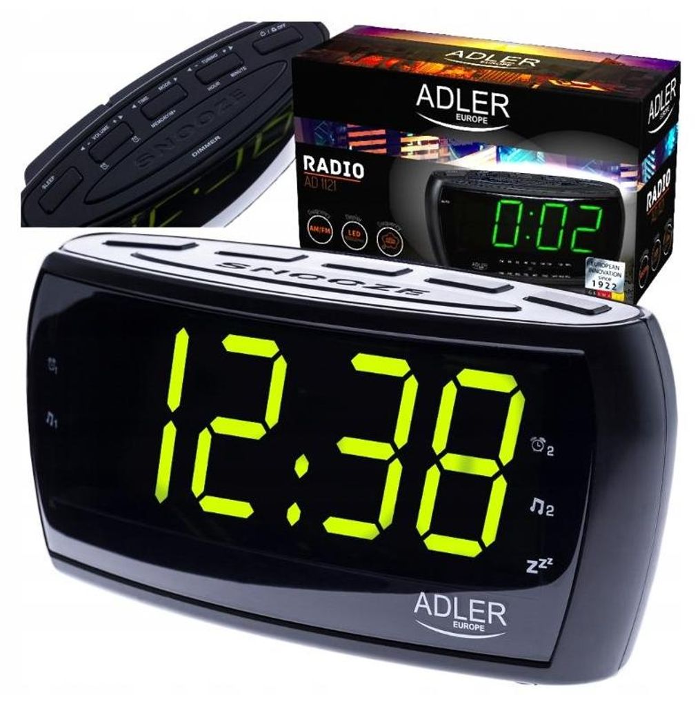 Adler AD 1121 Retro rádiobudík FM/AM, LED displej, čierny Obrázok produktu 
