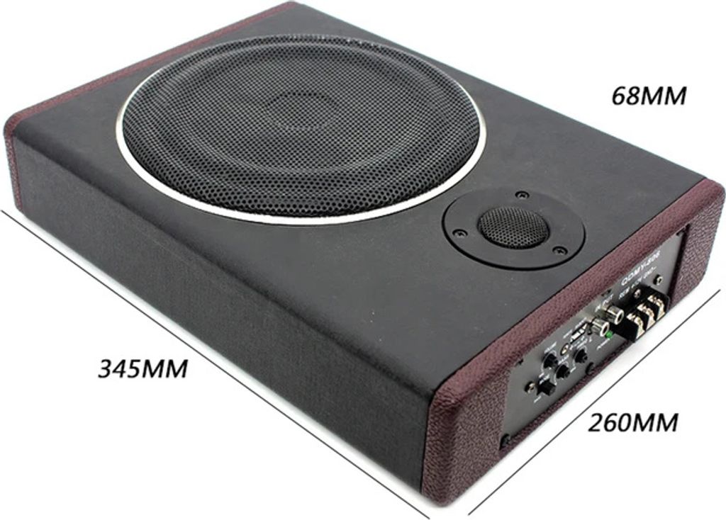 Auto-Subwoofer, ultradünn, aktiv, schwarz 1