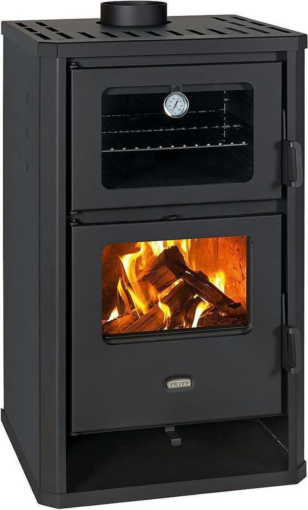 Kaminofen, Holzofen mit Backfach Prity, Modell FG D, Leistung 14.2kW