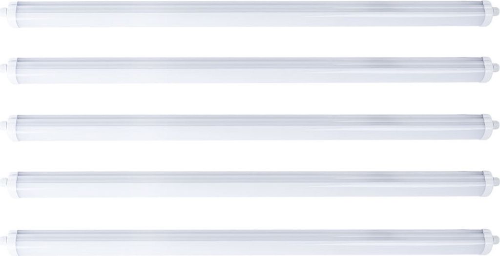 5er Set 48 Watt LED Röhre für den Einsatz in Lagerhallen Produktbild 