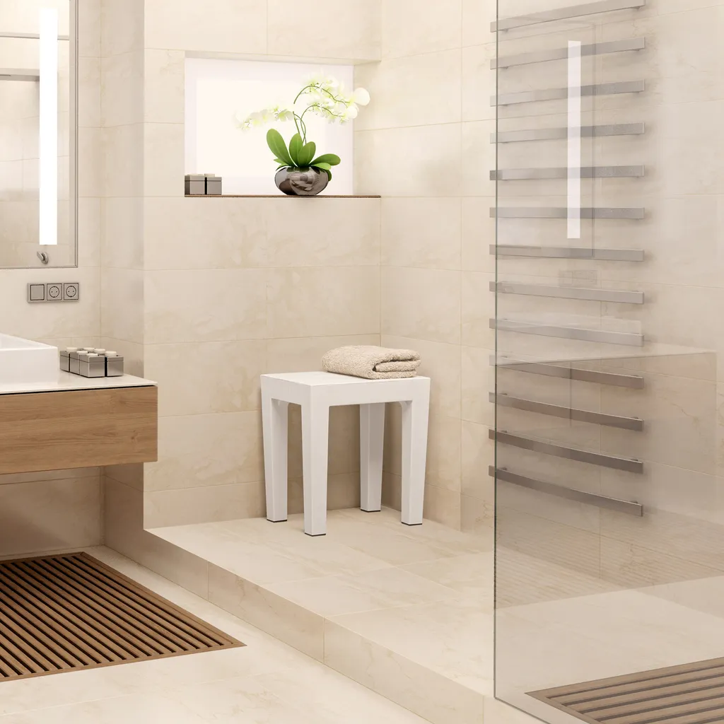 Tabouret bas blanc Lombok pour optimiser les petits espaces