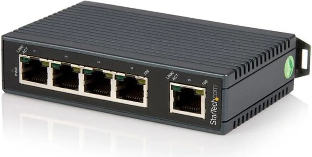 Switch Ethernet 5 Ports pour Automatisation Industrielle et Rail DIN Pro