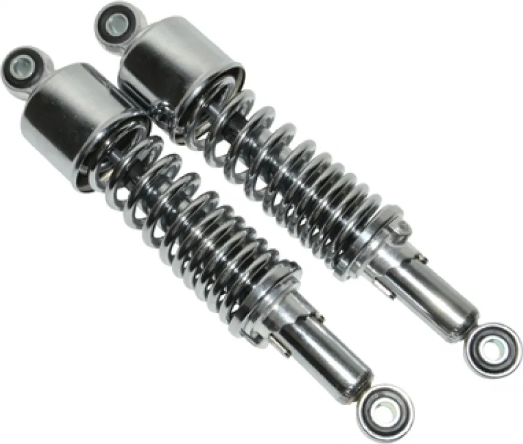 Jeu d'amortisseurs réglables FS1 280mm chrome pour moto et cyclo custom