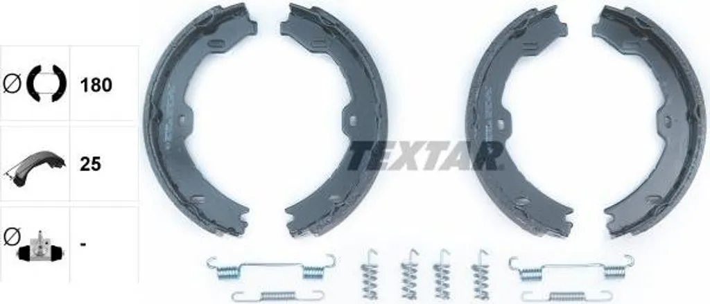 Mâchoire de frein parking TEXTAR 91058800 haute friction OE 2404200012
