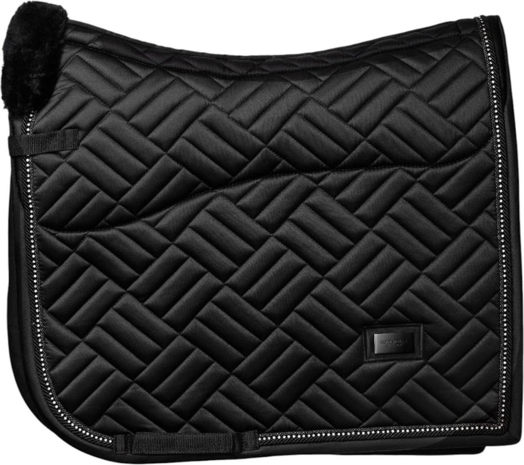 Equestrian Stockholm Dressurschabracke Vegan Fur Crystal Schabracke Black Full