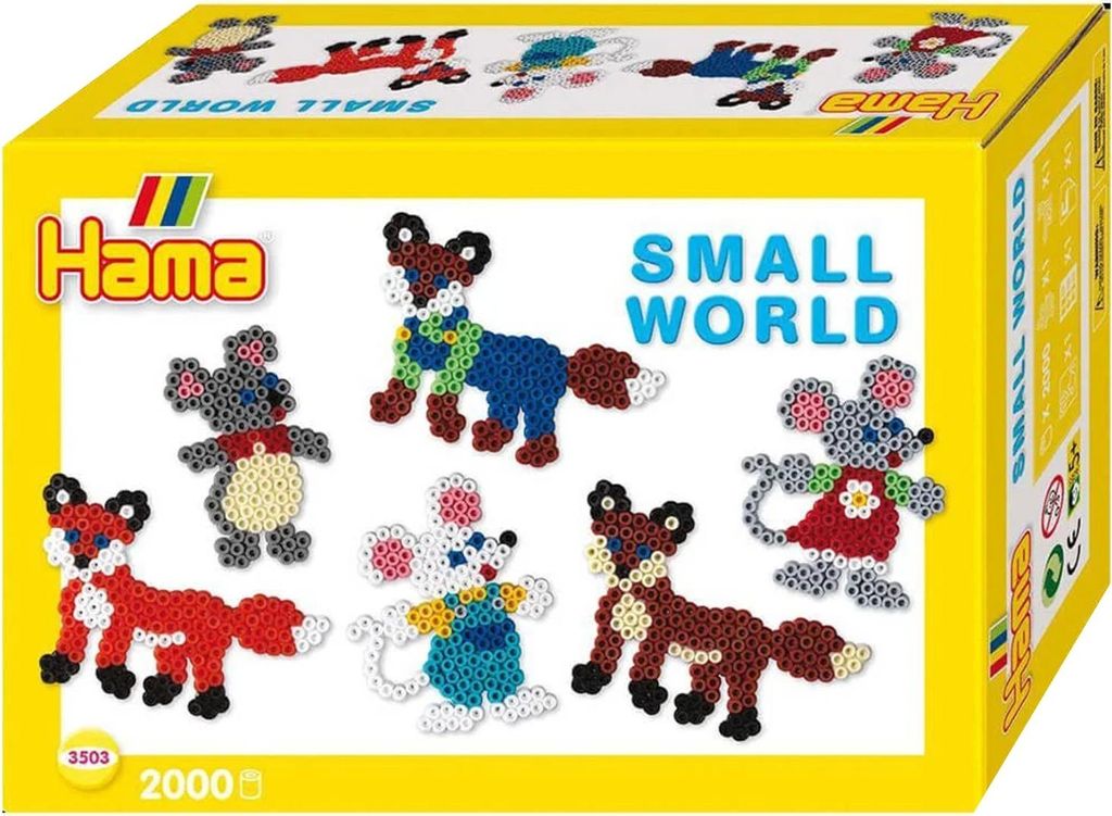 Hama Geschenkpackung Kleine Welt, Maus/Fuchs, Midi-Bügelperlen