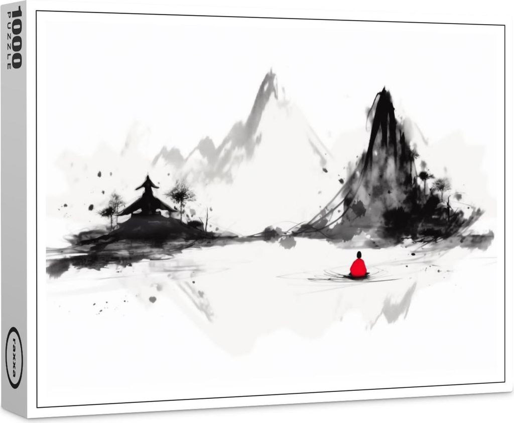 raxxa Premium-Puzzle "Meditierender Möch in den Bergen", 1000 Teile