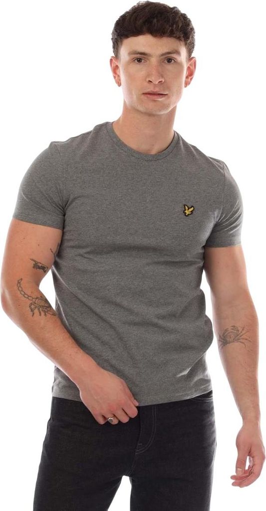 Lyle & Scott - T-Shirt Rundhalsausschnitt Unifarben für Herren GT5521 (S) (Dunkelgrau)