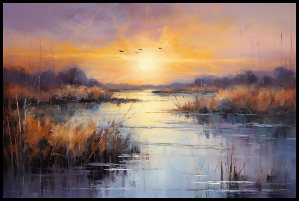 Plakat 91,5x61cm Westen im Sumpf