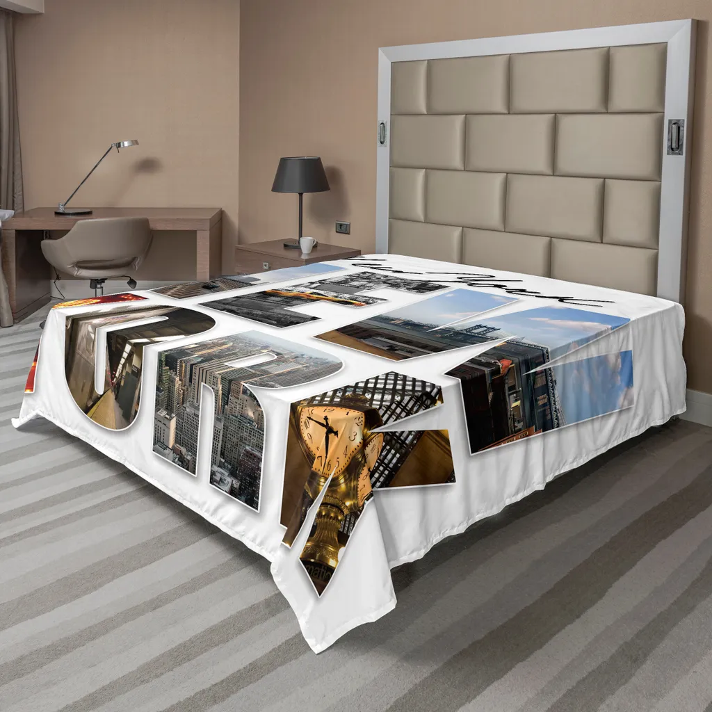 Drap de Lit New York pour Déco de Chambre Moderne et Confort Durable