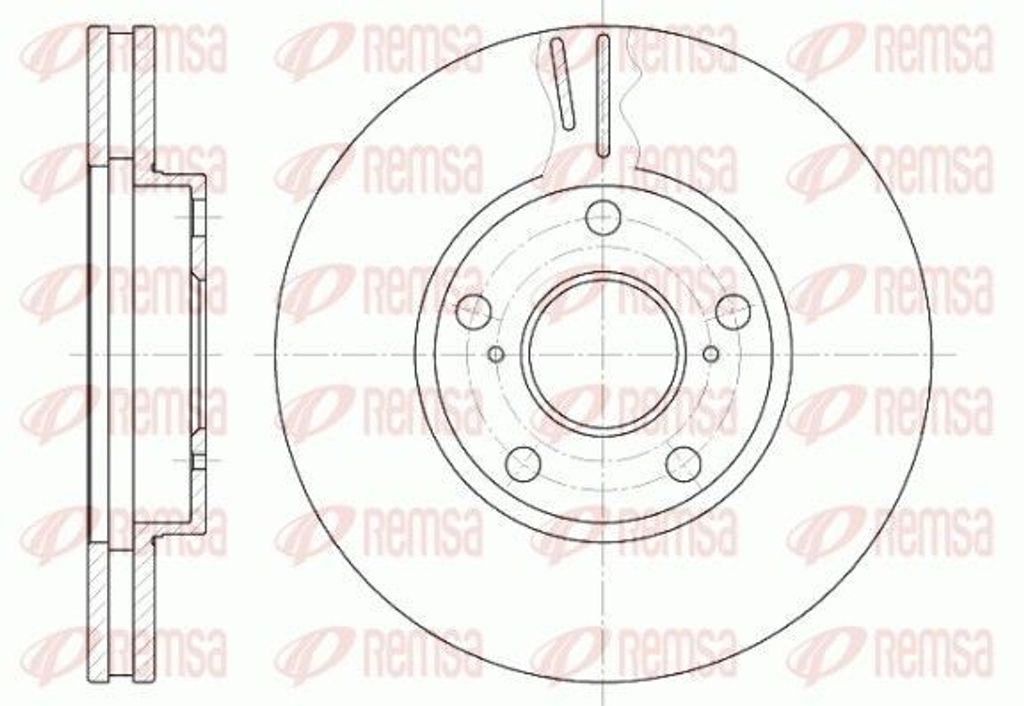 2x REMSA Bremsscheibe 6842.10 vorne für TOYOTA PREVIA (MCR3_ ACR3_ CLR3_) 49mm