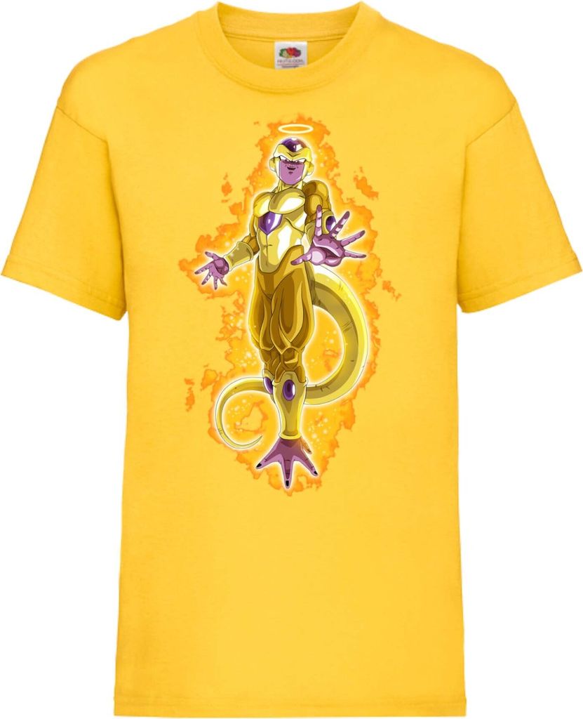 Kinder T-Shirt Dragon Anime Manga Ball Z 08 Golden Freezer, 7-8 Jahr - 128 / Gelb