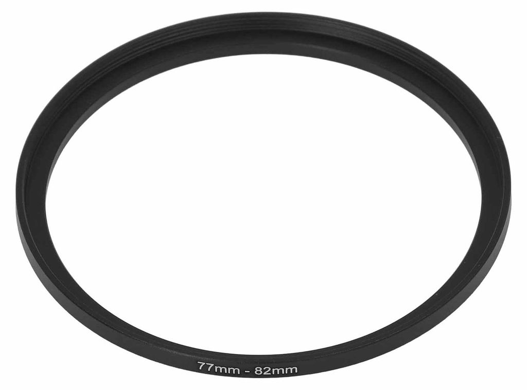 Schwarzer Filteradapterring aus Aluminiumlegierung, reduzierender Aufwärtskonverter für UV-CPL-ND-Nahkameraobjektiv 77–82 mm