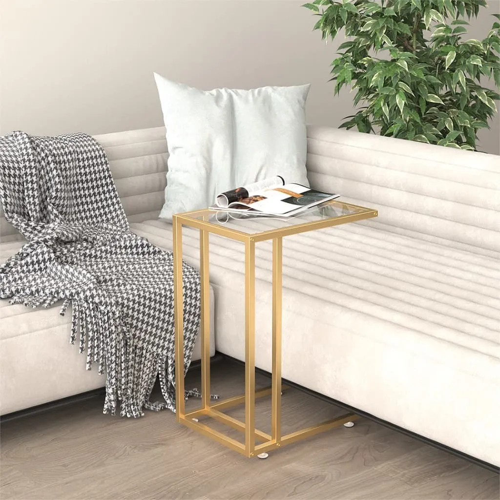 Bout de canapé design en verre transparent pour ordinateur et décoration - 14
