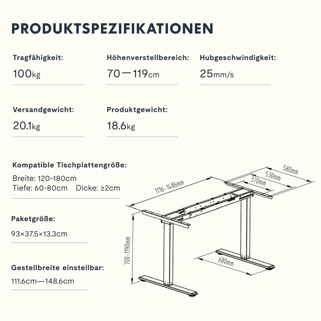 FlexiSpot Höhenverstellbarer Schreibtisch, Elektrisch Produktbild 9