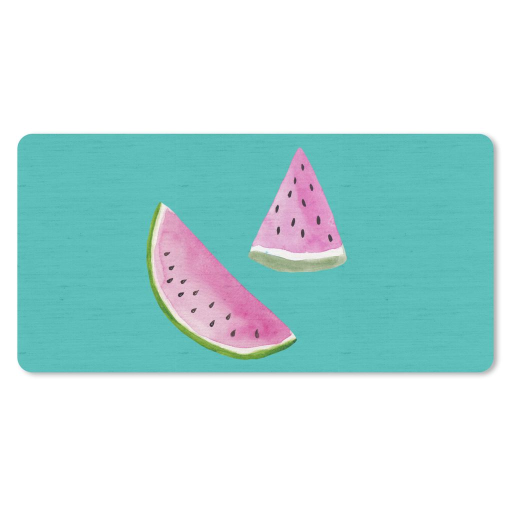MuchoWow Mauspad Mousepad Melone - Aquarell - Blau 60x30 cm - Mousepads - Maus Mat - Pad - Mausunterlage - Nachhaltig