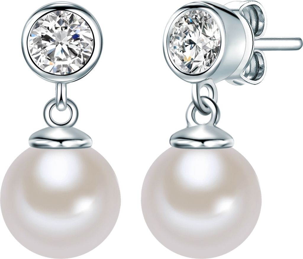 Rafaela Donata Ohrstecker Sterling Silber Zirkonia Muschelkernperle 60837043