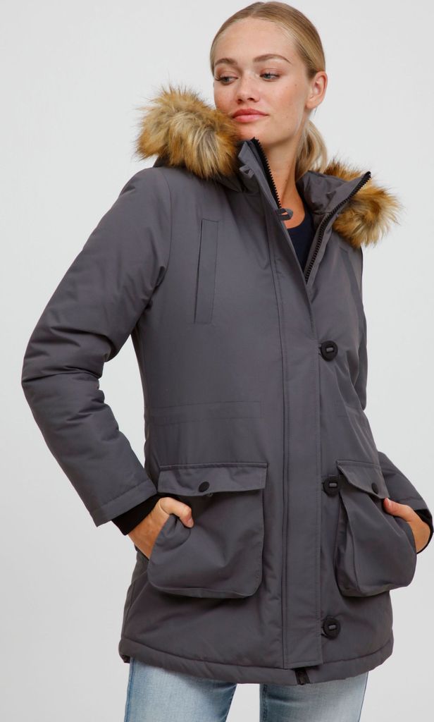 OXMO OXActa Damen Wintermantel Parka Mantel mit Kapuze