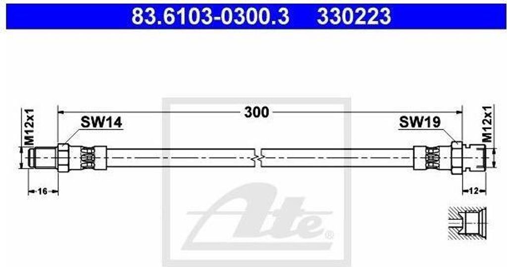 ATE Bremsschlauch für 83.6103-0300.3