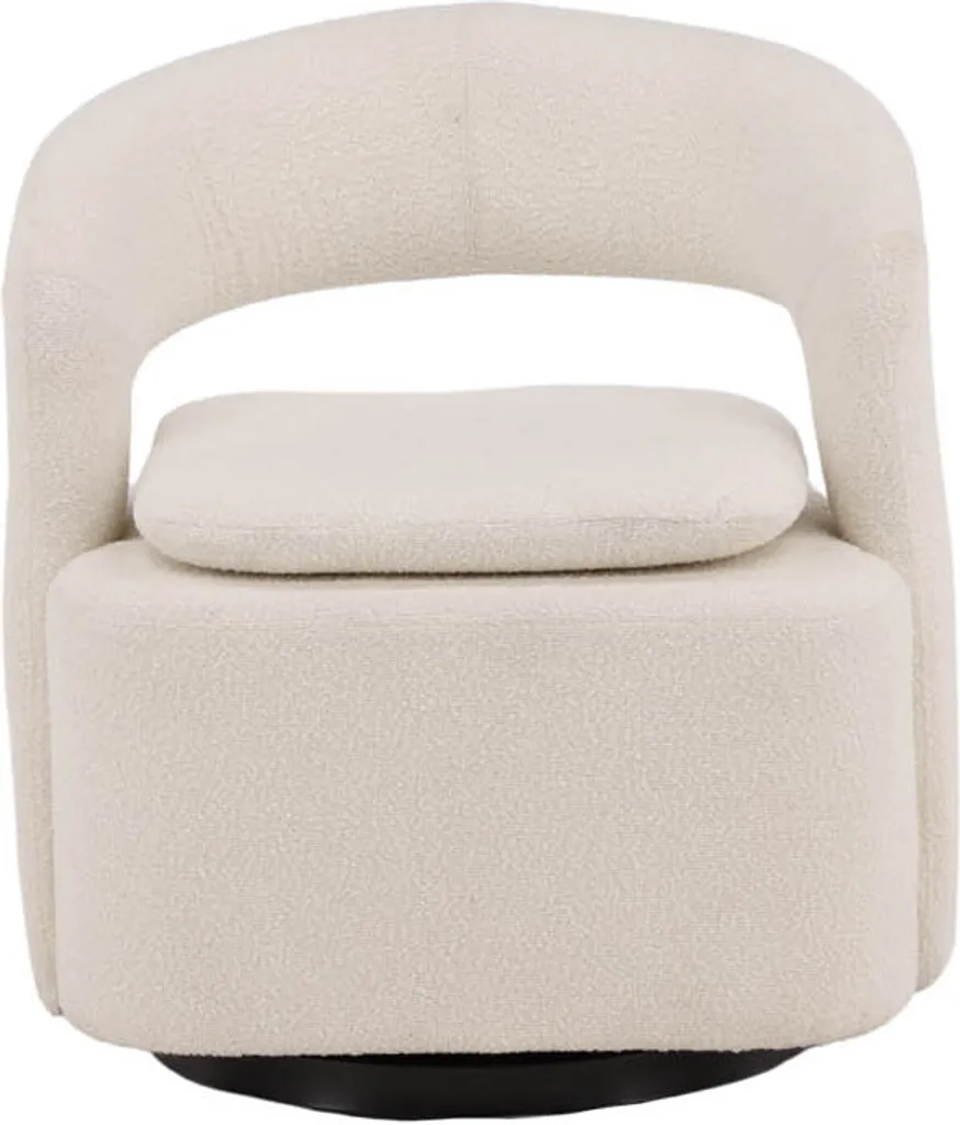 Fauteuil de cocktail scandinave blanc Laurel assise confortable salon