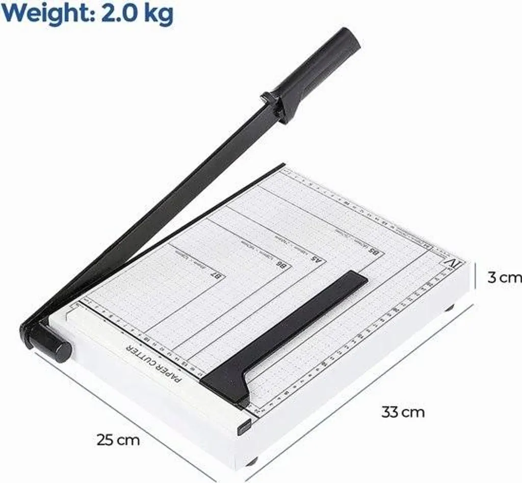 Taglierina Manuale Professionale A4 e A3 - Strumento per Ufficio Bianco