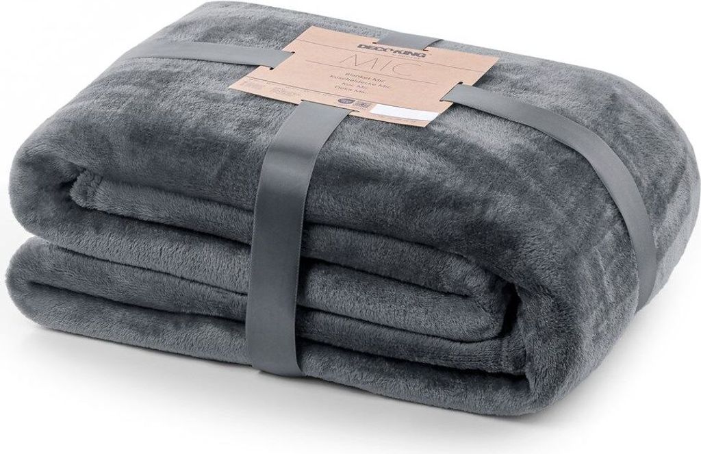 Kuscheldecke Tagesdecke Weich Wohndecke Sofadecke Decke 240 GSM Mic 220x240 cm Anthrazit