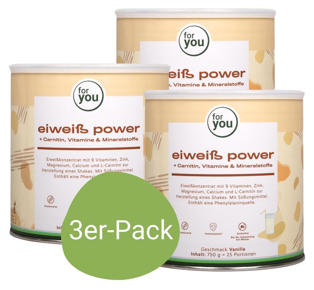 for you power Eiweiß Dreierpack Produktbild 