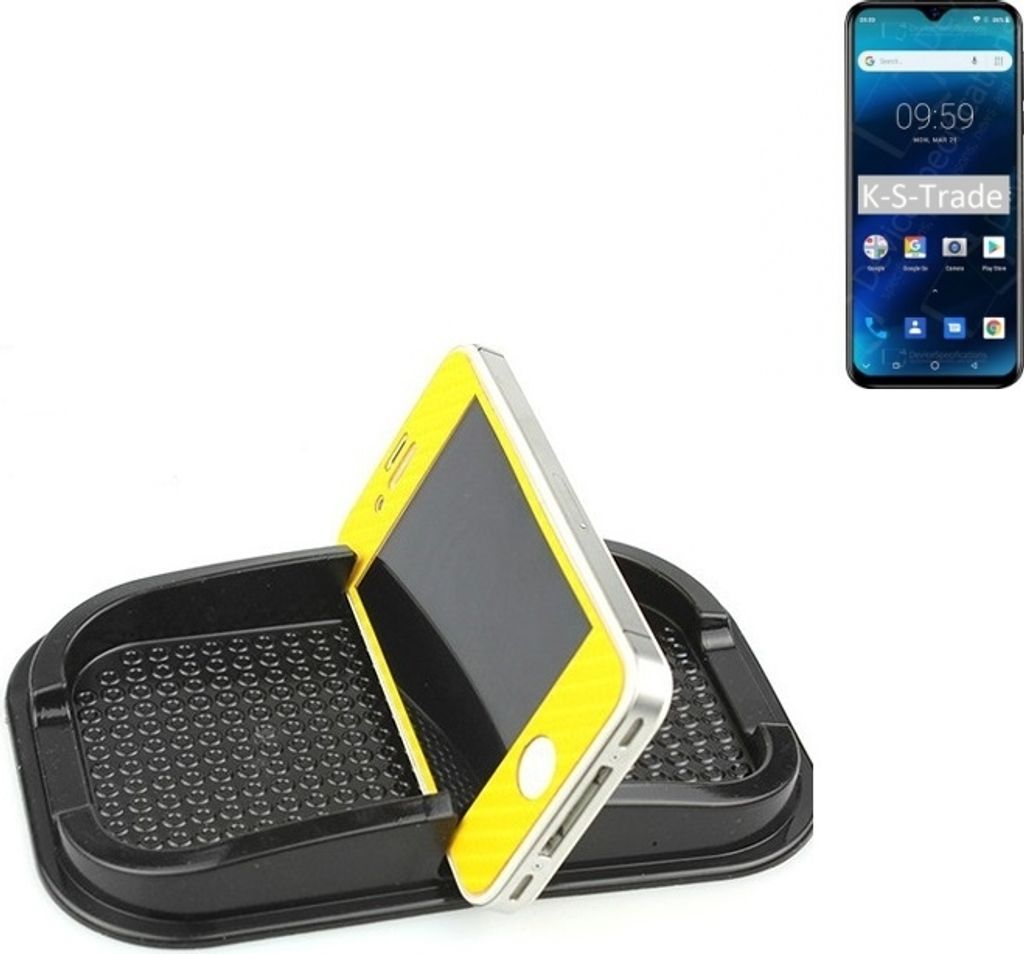 K-S-Trade Auto Anti Rutsch Matte Smartphone-Halter kompatibel mit Blackview A60 Haft Pad Armaturenbrett Handy-Halterung Silikon