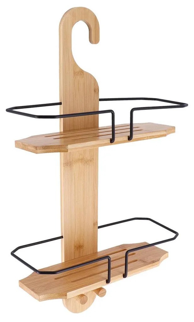 Tablette de Salle de Bain Suspendue : Fini le Désordre - Bambou Marron 60cm