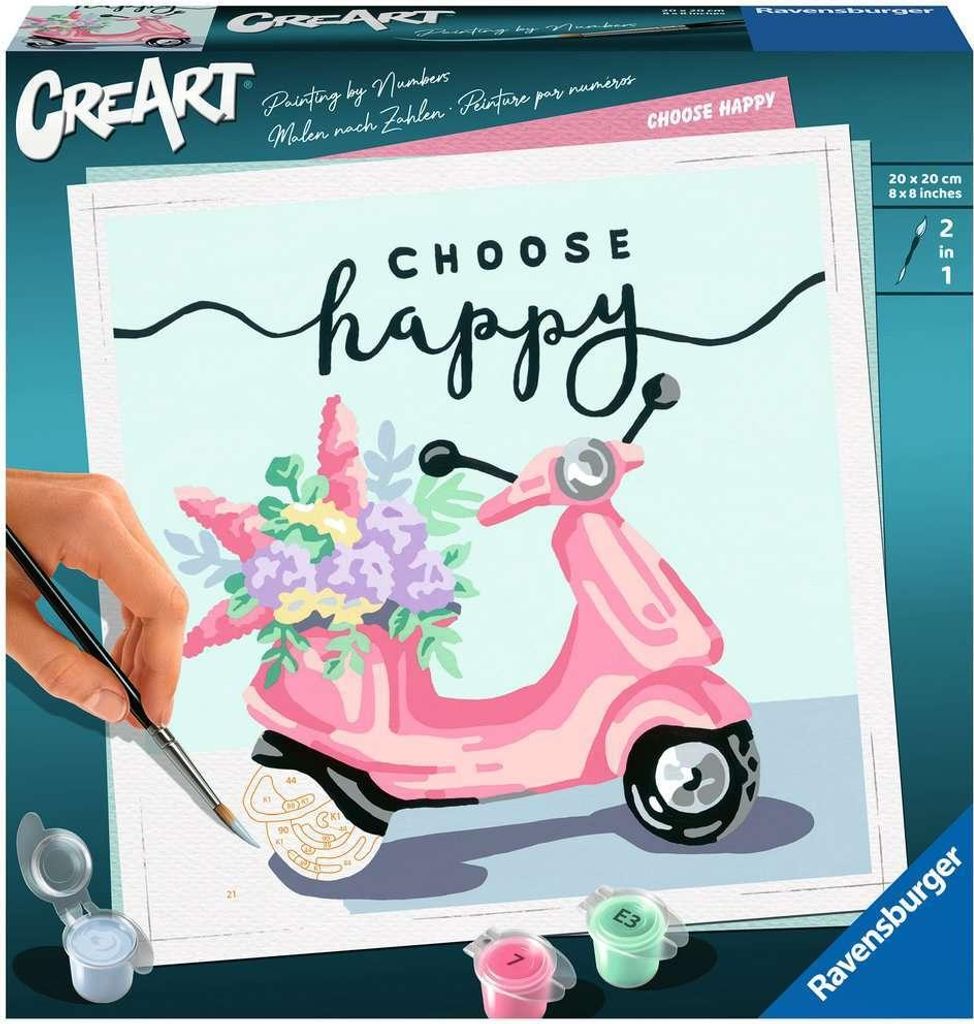 Ravensburger CreArt Peinture sur Numéro - Choisir Heureux Image du produit 