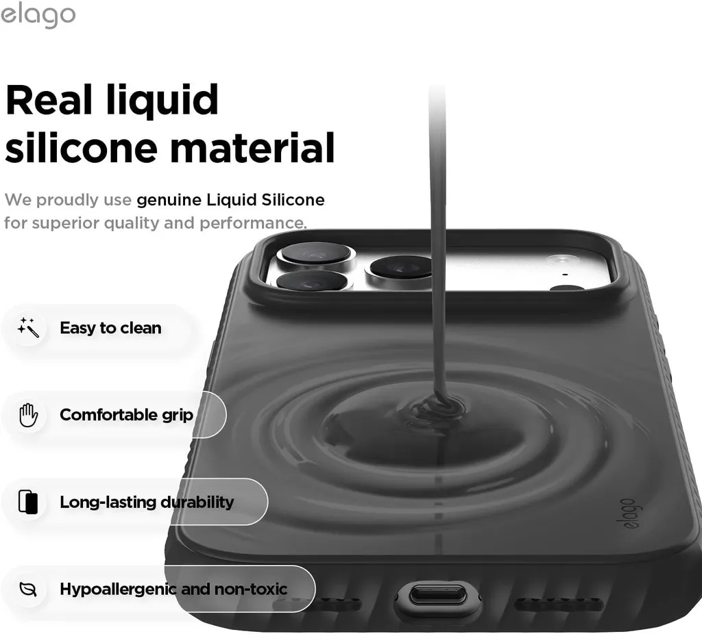 Protection iPhone 17 Pro Max MagSafe Elago Ridge Silicone Antichoc - 3