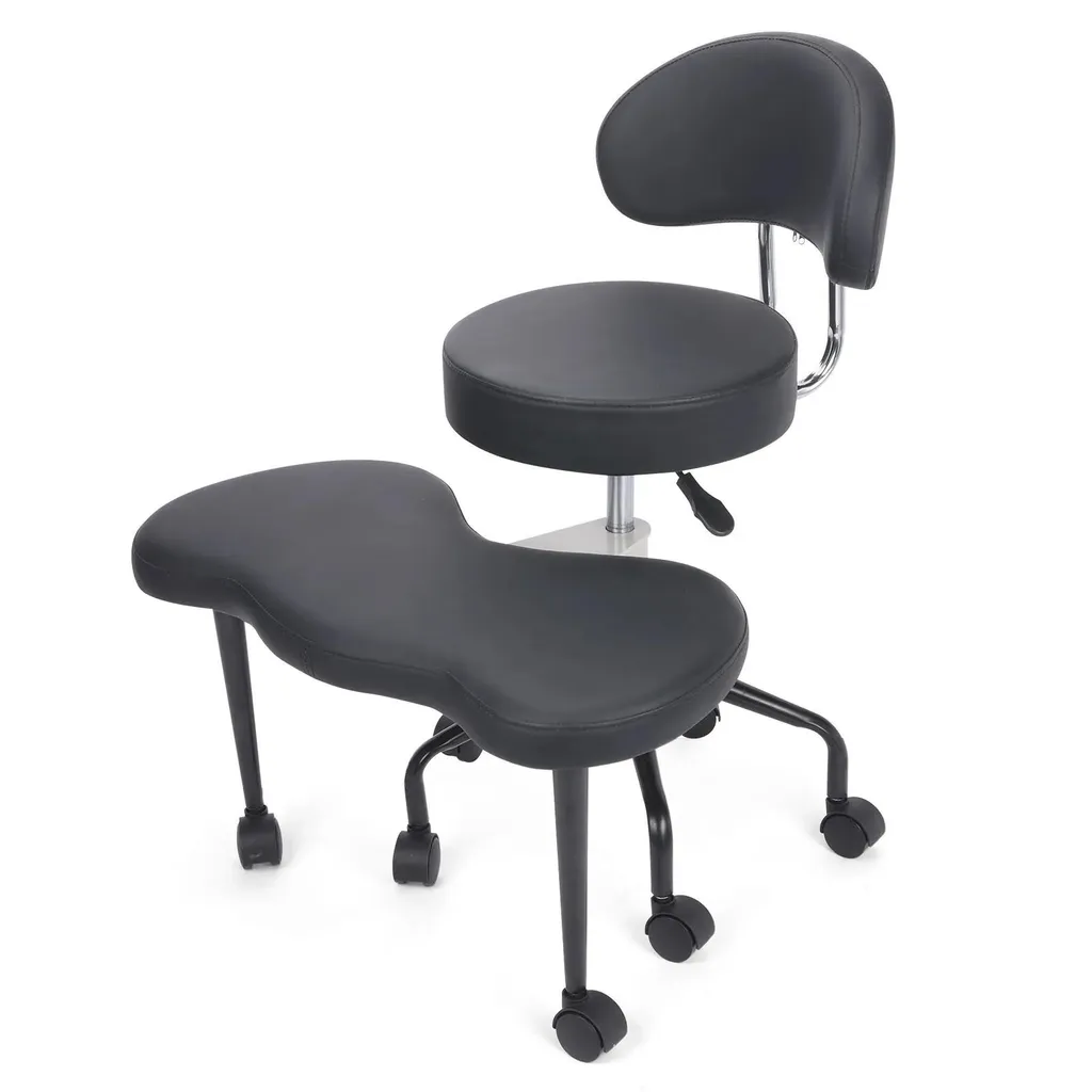 Fauteuil de bureau noir avec renfort lombaire et assise rembourrée XL