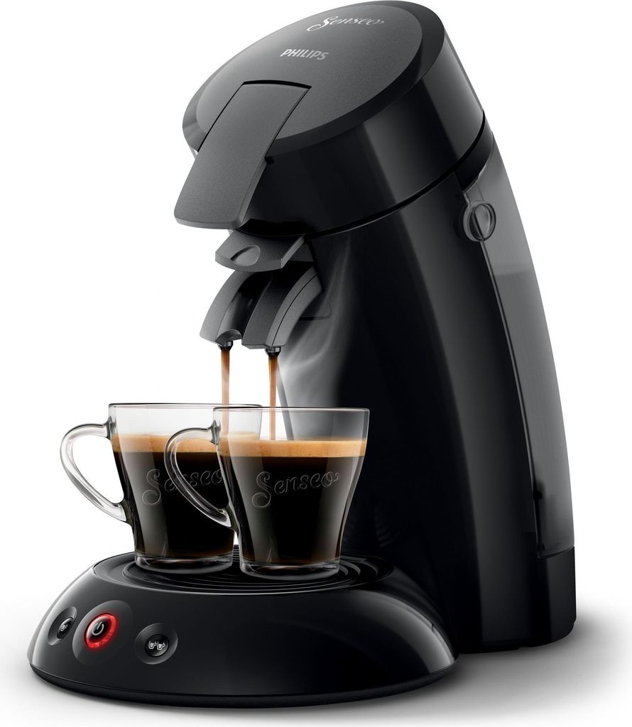 Philips Senseo Original Kaffeepadmaschine, Crema Plus-Technologie, 2 Tassen auf einmal, schwarz (HD6553/65)