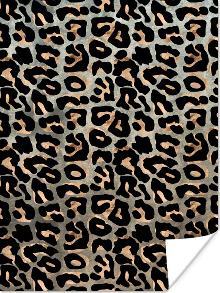 MuchoWow Poster Pantherdruck - Braun - Luxus 120x160 cm - Wandbilder