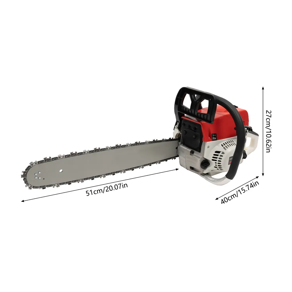 Kit tronçonneuse à essence 52 cm³ performante pour abattage de bois - 10
